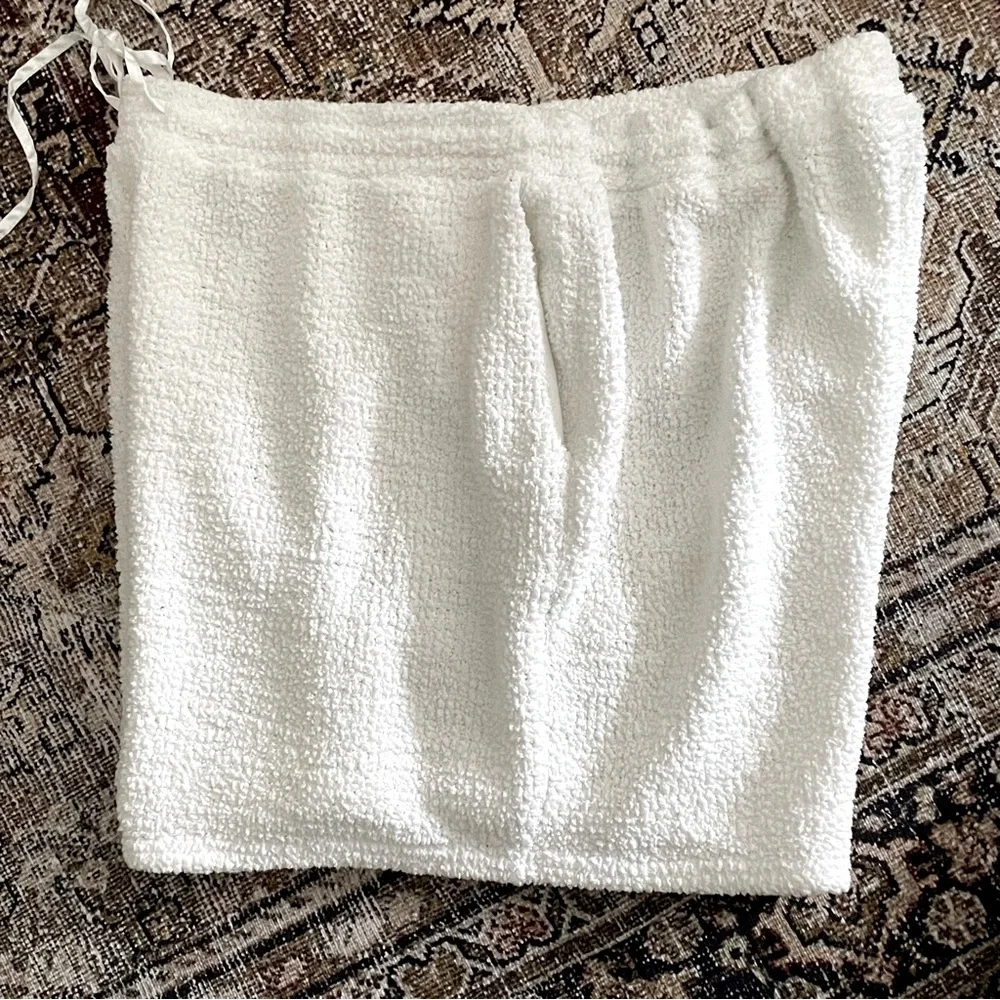 ELOQUII 18/20 Teddy Shorts in White - Women's